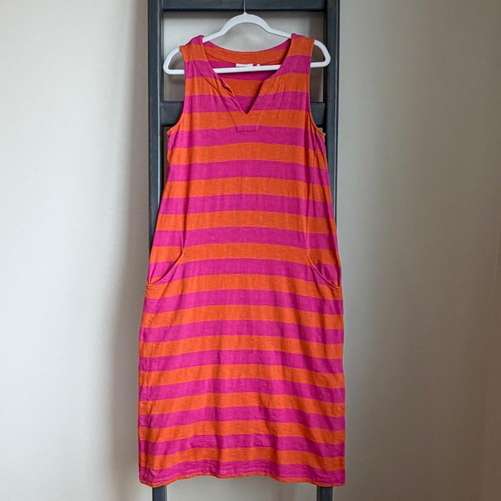 ✨ FOIL Striped Sleeveless Knit Dress – Size Small ✨